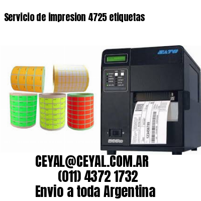 Servicio de impresion 4725 etiquetas