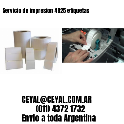 Servicio de impresion 4825 etiquetas