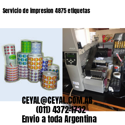 Servicio de impresion 4875 etiquetas