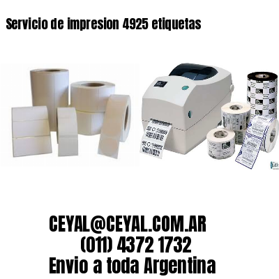 Servicio de impresion 4925 etiquetas