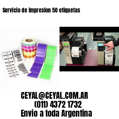Servicio de impresion 50 etiquetas