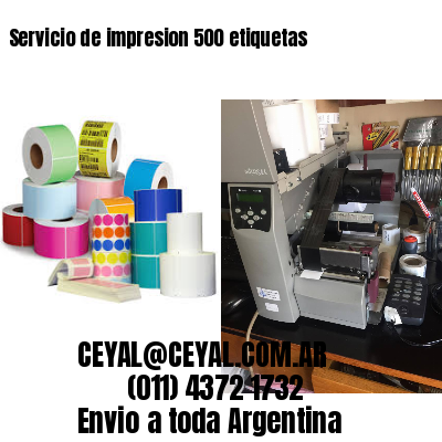Servicio de impresion 500 etiquetas