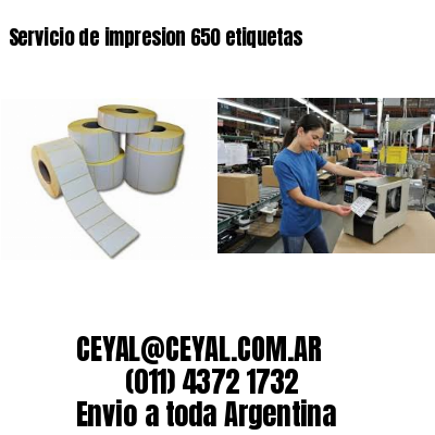 Servicio de impresion 650 etiquetas