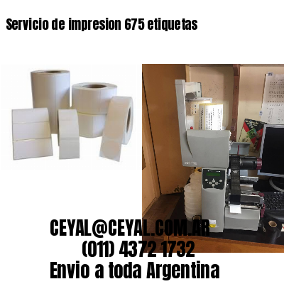 Servicio de impresion 675 etiquetas