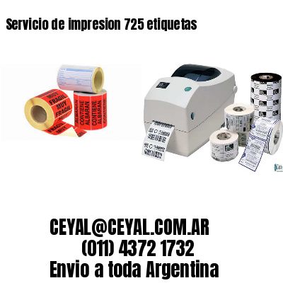 Servicio de impresion 725 etiquetas