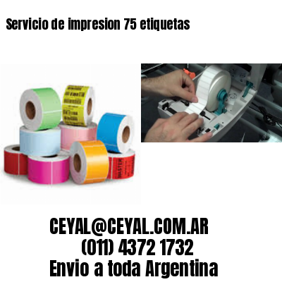 Servicio de impresion 75 etiquetas
