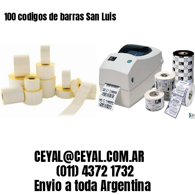 100 codigos de barras San Luis