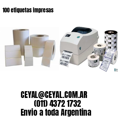 100 etiquetas impresas