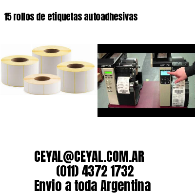 15 rollos de etiquetas autoadhesivas
