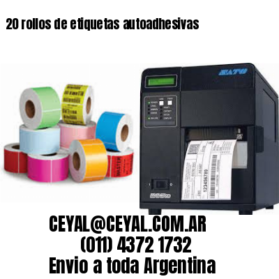 20 rollos de etiquetas autoadhesivas
