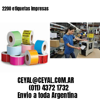 2200 etiquetas impresas