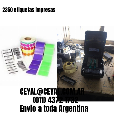2350 etiquetas impresas