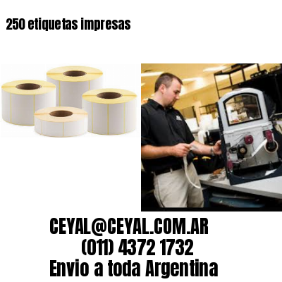 250 etiquetas impresas