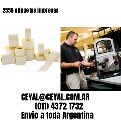 2550 etiquetas impresas