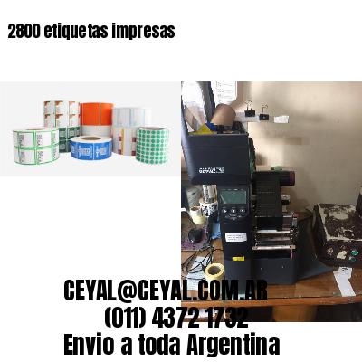 2800 etiquetas impresas