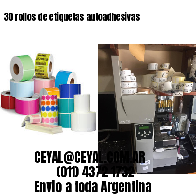 30 rollos de etiquetas autoadhesivas
