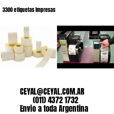 3300 etiquetas impresas