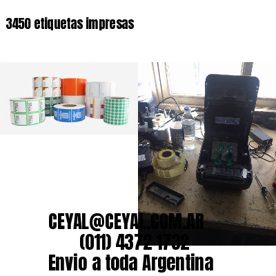 3450 etiquetas impresas