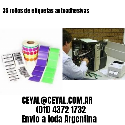 35 rollos de etiquetas autoadhesivas