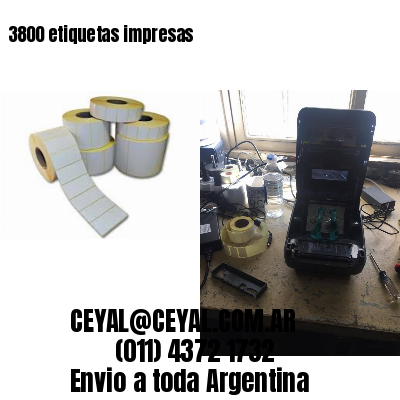 3800 etiquetas impresas