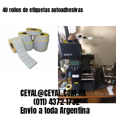 40 rollos de etiquetas autoadhesivas