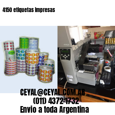 4150 etiquetas impresas