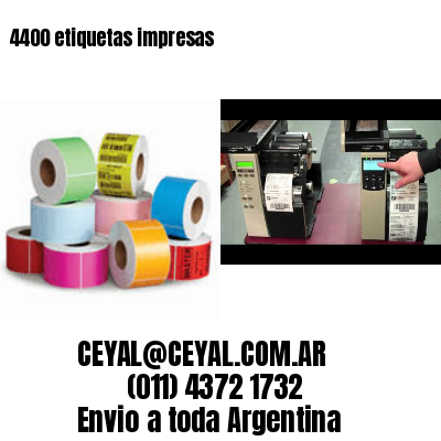4400 etiquetas impresas