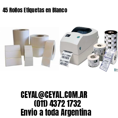 45 Rollos Etiquetas en Blanco