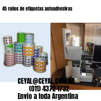 45 rollos de etiquetas autoadhesivas