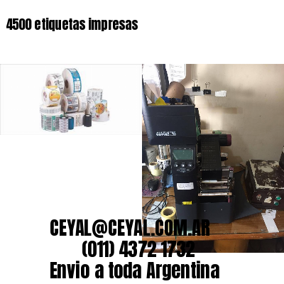 4500 etiquetas impresas