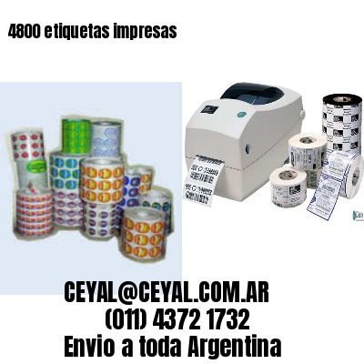 4800 etiquetas impresas