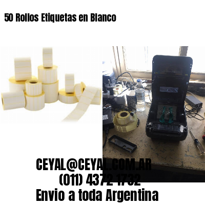 50 Rollos Etiquetas en Blanco