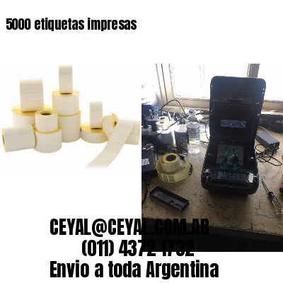 5000 etiquetas impresas