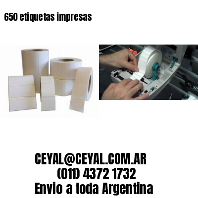 650 etiquetas impresas