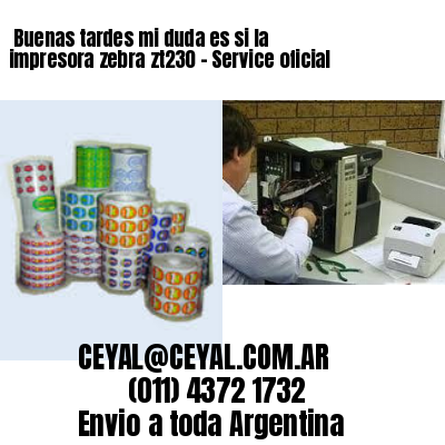 Buenas tardes mi duda es si la impresora zebra zt230 – Service oficial