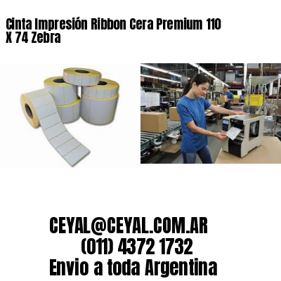 Cinta Impresión Ribbon Cera Premium 110 X 74 Zebra