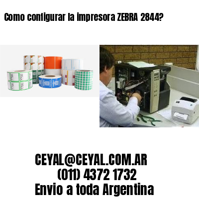 Como configurar la impresora ZEBRA 2844?