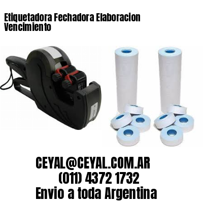 Etiquetadora Fechadora Elaboracion Vencimiento