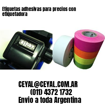 Etiquetas adhesivas para precios con etiquetadora