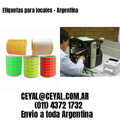 Etiquetas para locales – Argentina