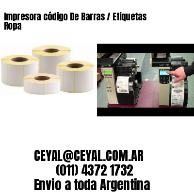 Impresora código De Barras / Etiquetas Ropa