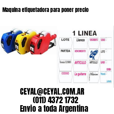 Maquina etiquetadora para poner precio