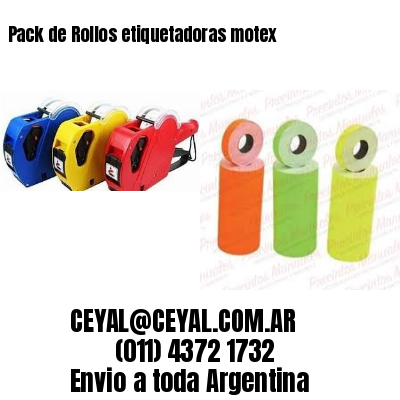 Pack de Rollos etiquetadoras motex