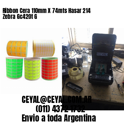Ribbon Cera 110mm X 74mts Hasar 214 Zebra Gc420t G