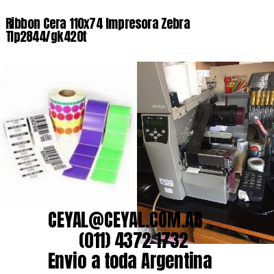Ribbon Cera 110×74 Impresora Zebra Tlp2844/gk420t