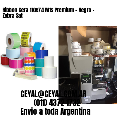 Ribbon Cera 110×74 Mts Premium – Negro – Zebra Sat