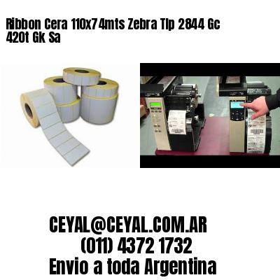 Ribbon Cera 110x74mts Zebra Tlp 2844 Gc 420t Gk Sa
