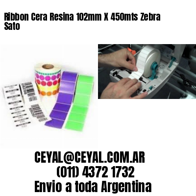 Ribbon Cera Resina 102mm X 450mts Zebra Sato