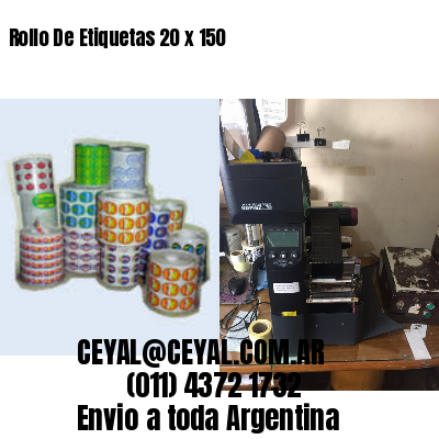 Rollo De Etiquetas 20 x 150