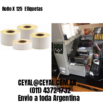Rollo X 125  Etiquetas